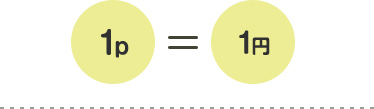 1ポイント→1円